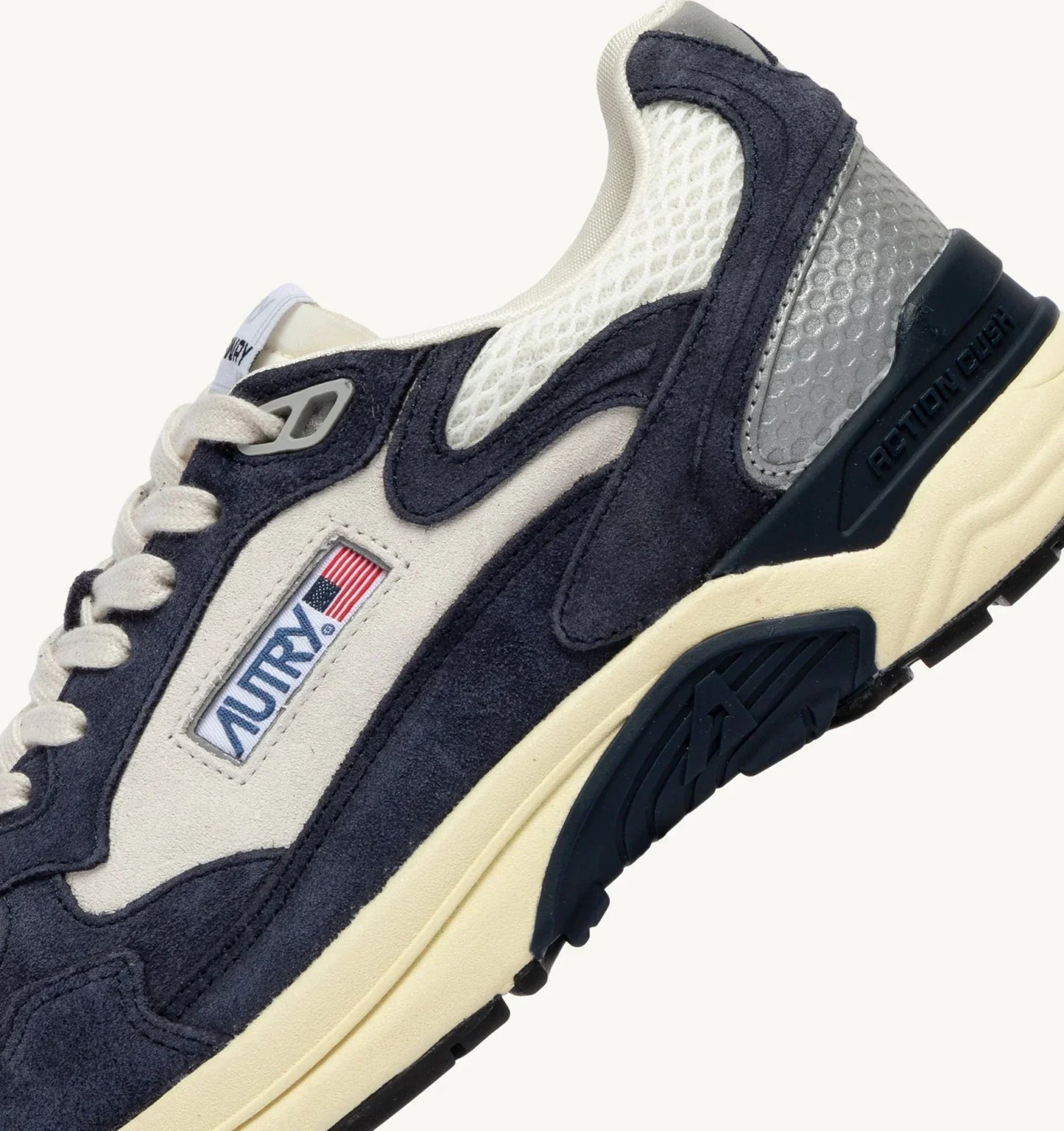 BASKETS HYPERWAY EN MESH ET DAIM SPACE BLUE ET ARGENT