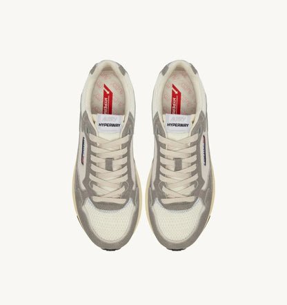 BASKETS HYPERWAY EN MESH ET DAIM BLANC ET PLUMBLEO