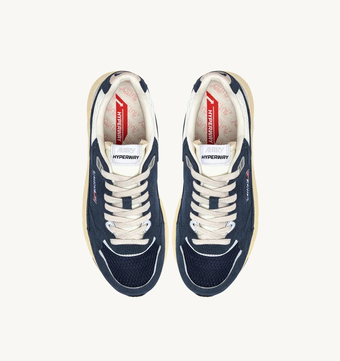 BASKETS HYPERWAY EN MESH ET DAIM BLUETTE ET MARSHMALLOW