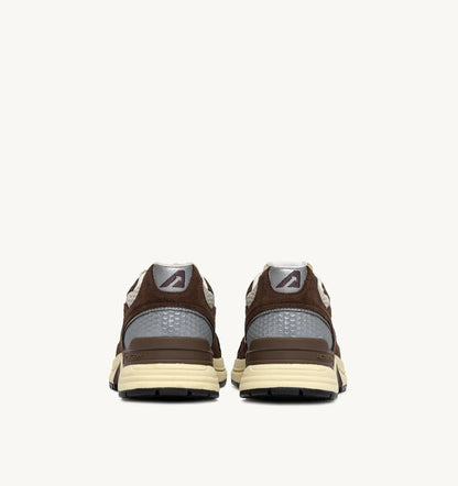 BASKETS HYPERWAY EN MESH ET DAIM SAND ET COTTO
