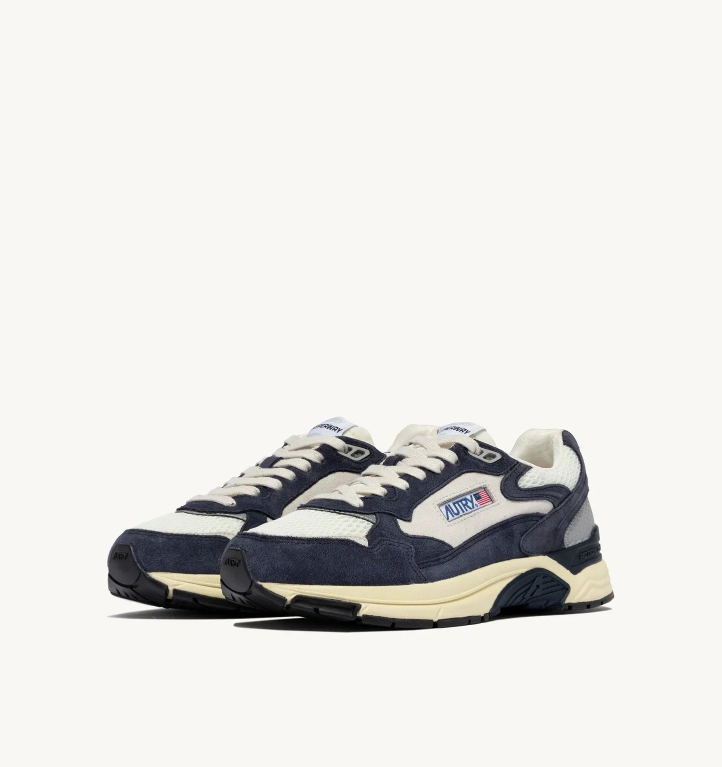 BASKETS HYPERWAY EN MESH ET DAIM SPACE BLUE ET ARGENT