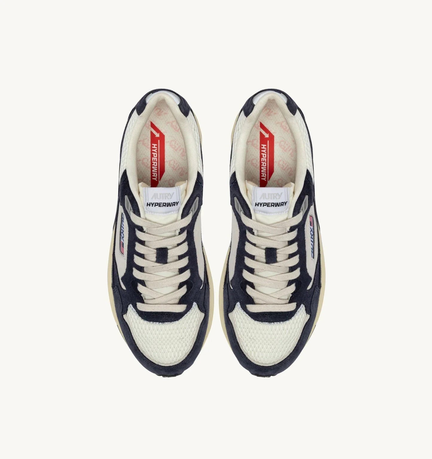 BASKETS HYPERWAY EN MESH ET DAIM SPACE BLUE ET ARGENT