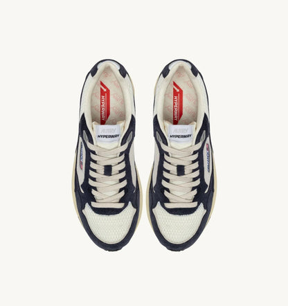 BASKETS HYPERWAY EN MESH ET DAIM SPACE BLUE ET ARGENT