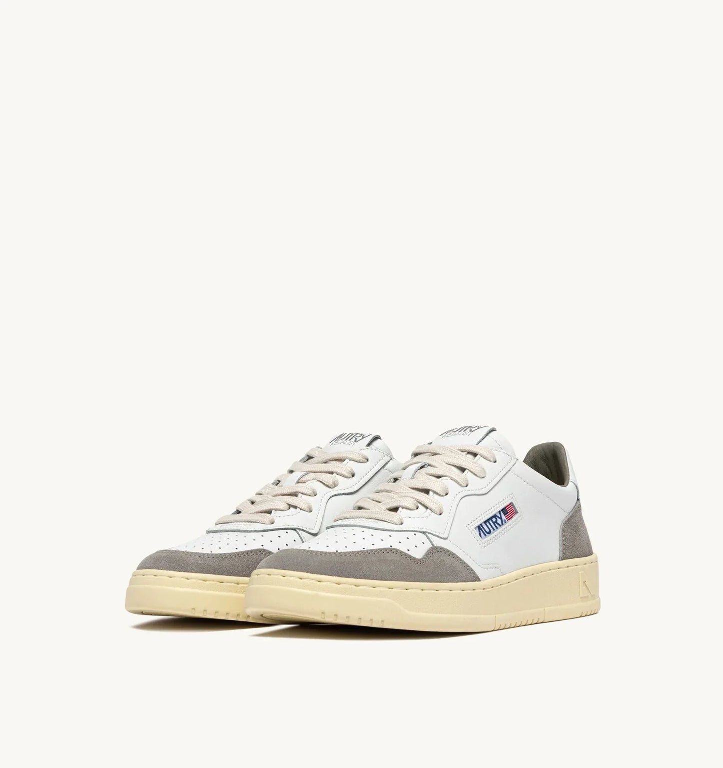 BASKETS MEDALIST LOW EN CUIR BLANC ET DAIM VAPOR