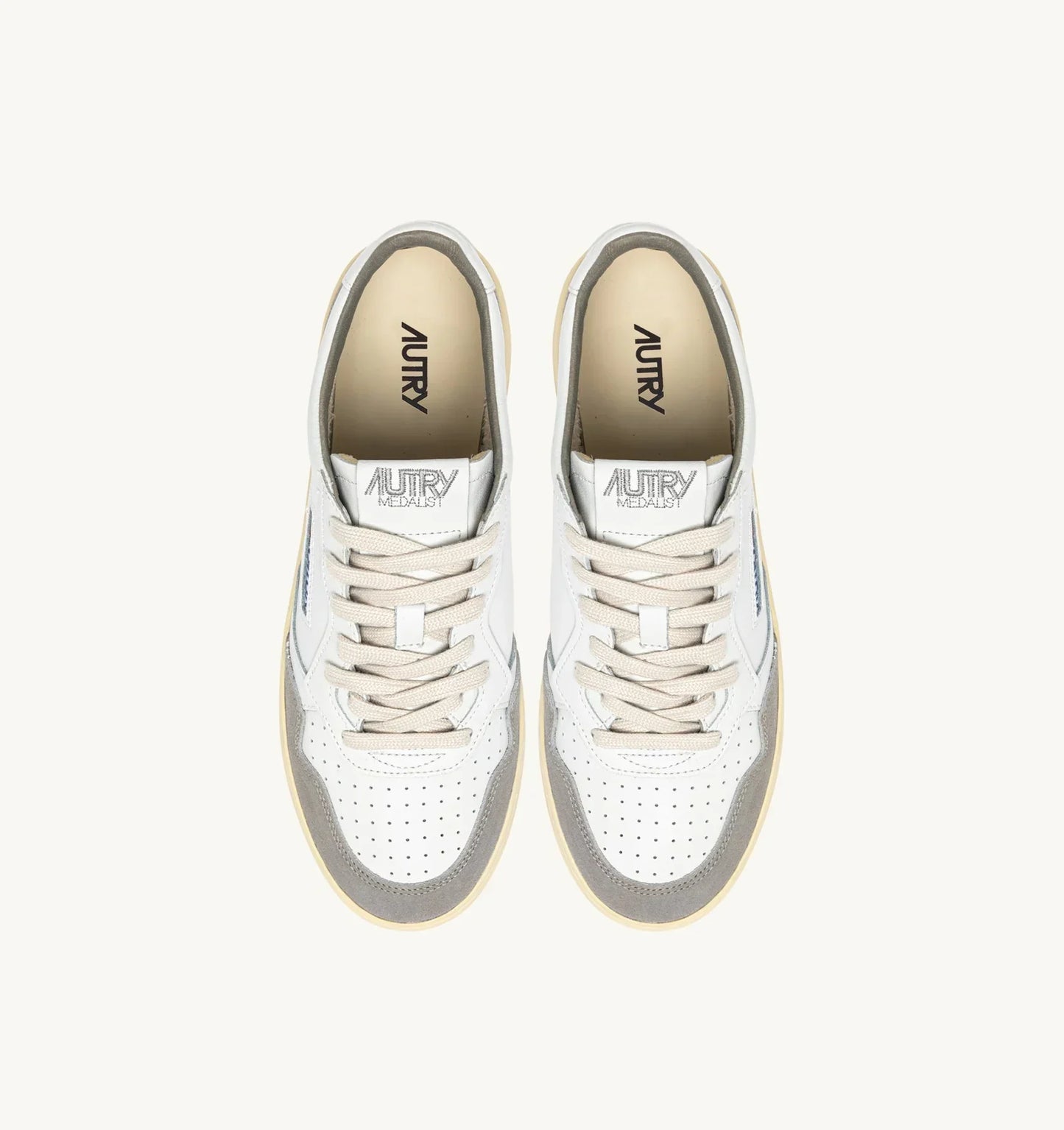 BASKETS MEDALIST LOW EN CUIR BLANC ET DAIM VAPOR