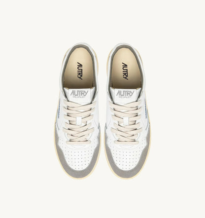 BASKETS MEDALIST LOW EN CUIR BLANC ET DAIM VAPOR