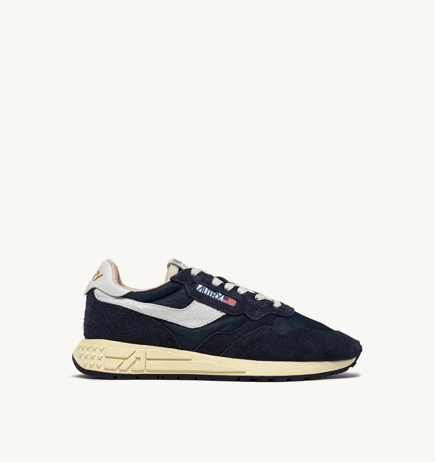BASKETS REELWIND LOW EN NYLON ET DAIM BLUE SPACE ET BLANC