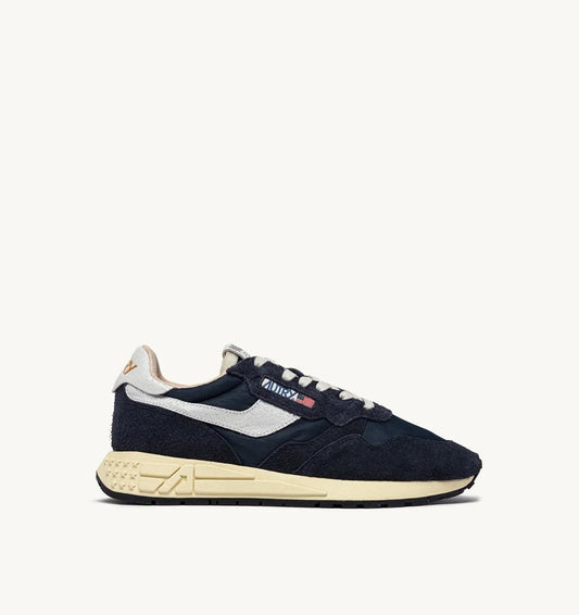 BASKETS REELWIND LOW EN NYLON ET DAIM BLUE SPACE ET BLANC