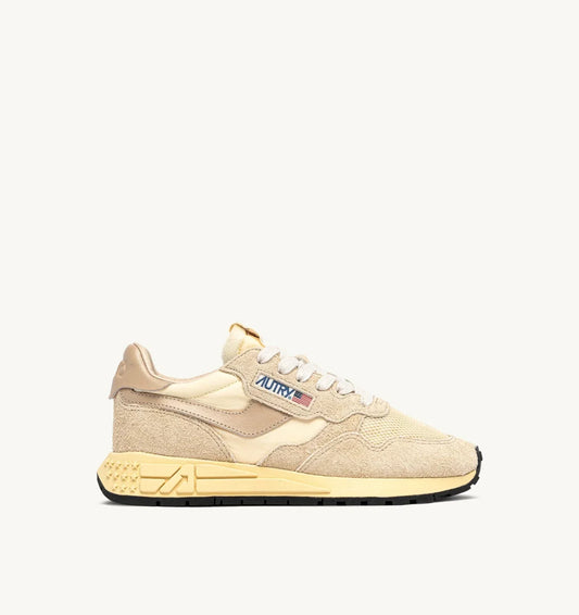 BASKETS REELWIND LOW EN NYLON ET DAIM ECRU ET WHITE PEPPER