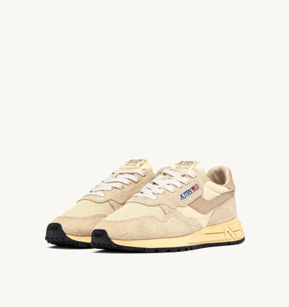 BASKETS REELWIND LOW EN NYLON ET DAIM ECRU ET WHITE PEPPER