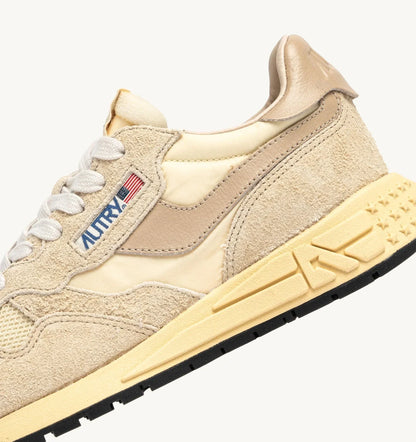BASKETS REELWIND LOW EN NYLON ET DAIM ECRU ET WHITE PEPPER