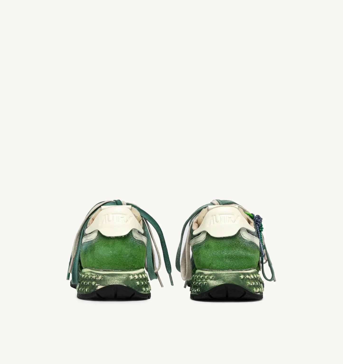 BASKETS REELWIND SUPER VINTAGE EN DAIM ET NYLON BLANC ET VERT